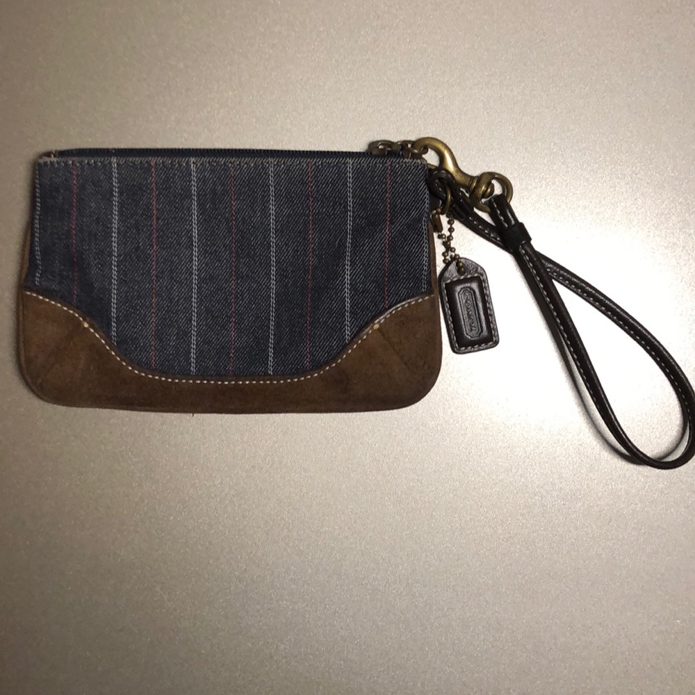 Coach Denim wristlet